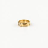 gold ribbed ring