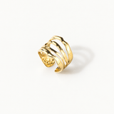 gold ring hammered