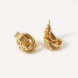promise knot earrings, gold stud earrings for women
