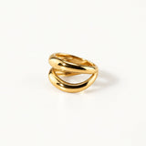 gold wave ring chunky