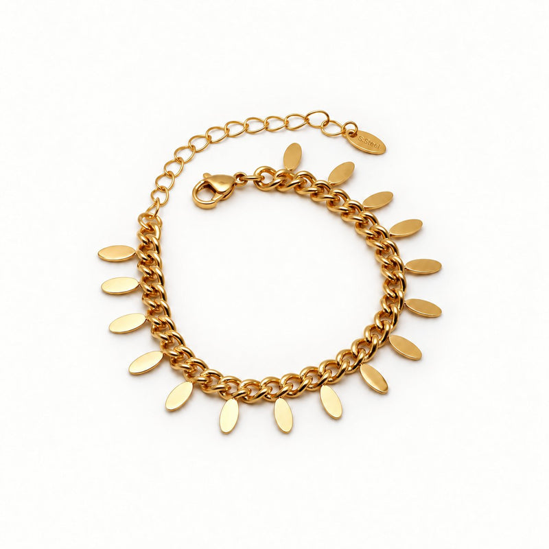 Dainty Gold Tassel Chain Bracelet