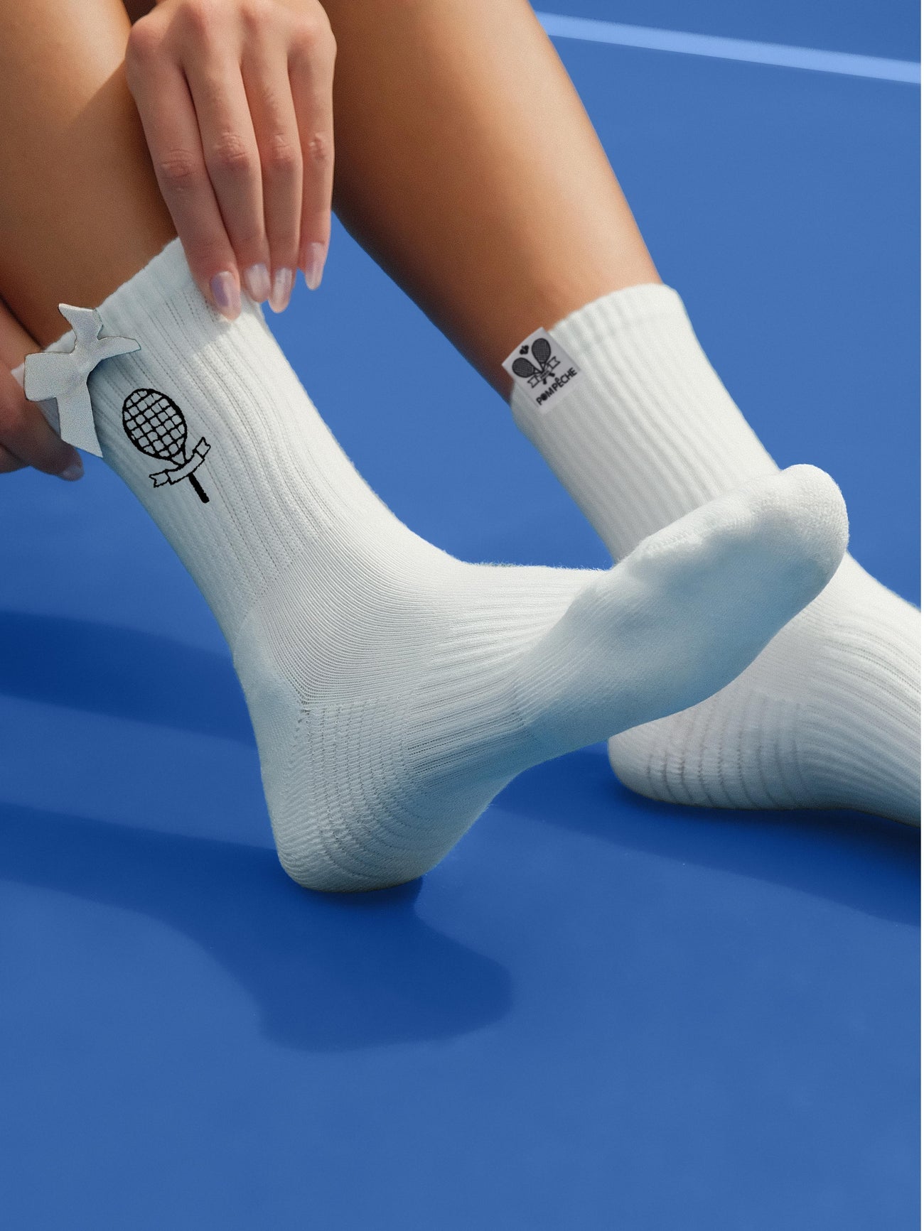 Grace & Rally Mid Crew Socks (3 - Pack) for Tennis & Pickleball - Volaea Pickleball Attire