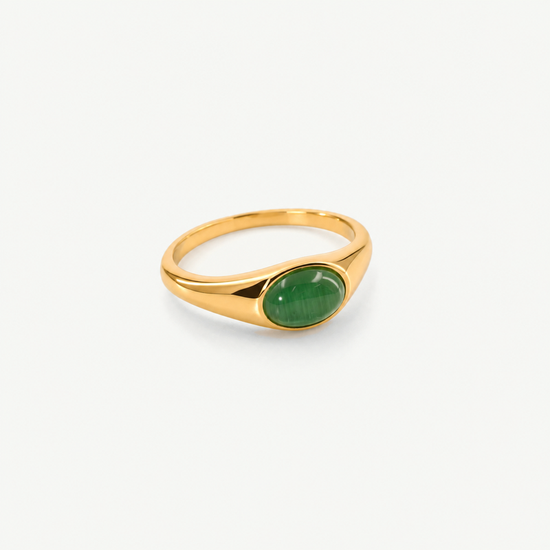 Green Cats Eye Ring