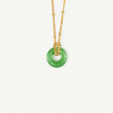 Green Jade Loop Necklace