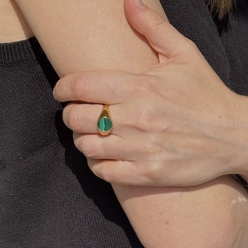 Malachite Signet Ring