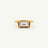 Half Frame Gem Ring