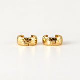 Hammered Texture Small Hoops