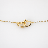 Interlock heart to heart necklace