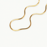 gold herringbone necklace, simple daily necklace for women