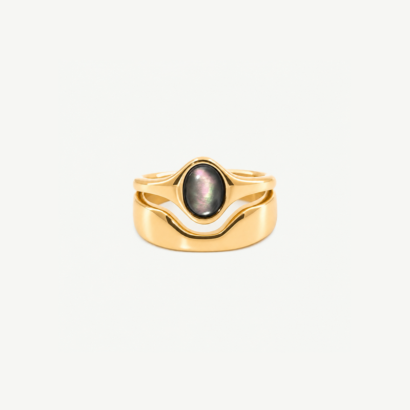 Hugo Ring - Black Mother of Pearl