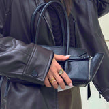 Gridline Band Ring, waterproof 18k gold-plated stainless steel