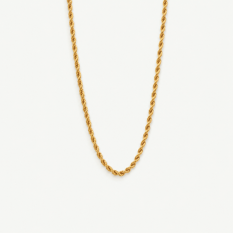 Isla Rope Necklace – 18k Gold Plated Stainless Steel