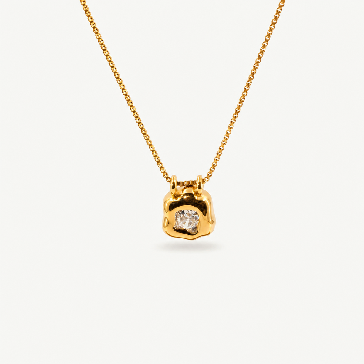 Ivery CZ Pendant Necklace – 18k Gold Plated Stainless Steel