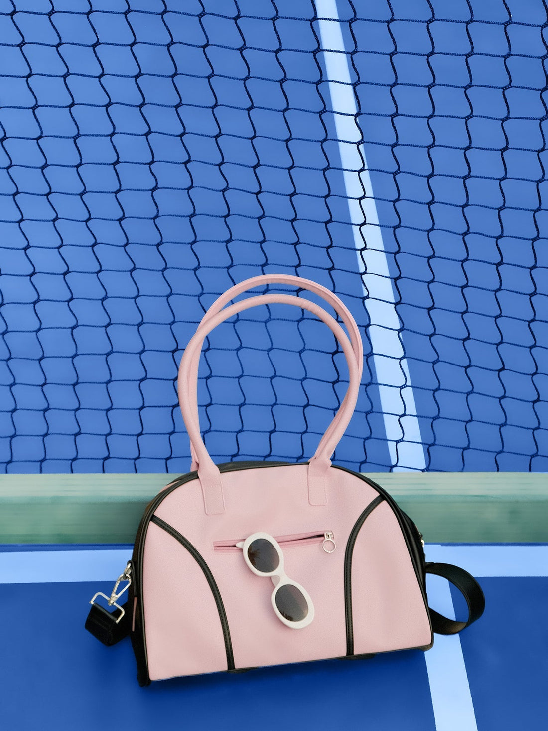 Ivy League Sports Tote for Tennis & Pickleball - Paris White - Volaea Pickleball Attire