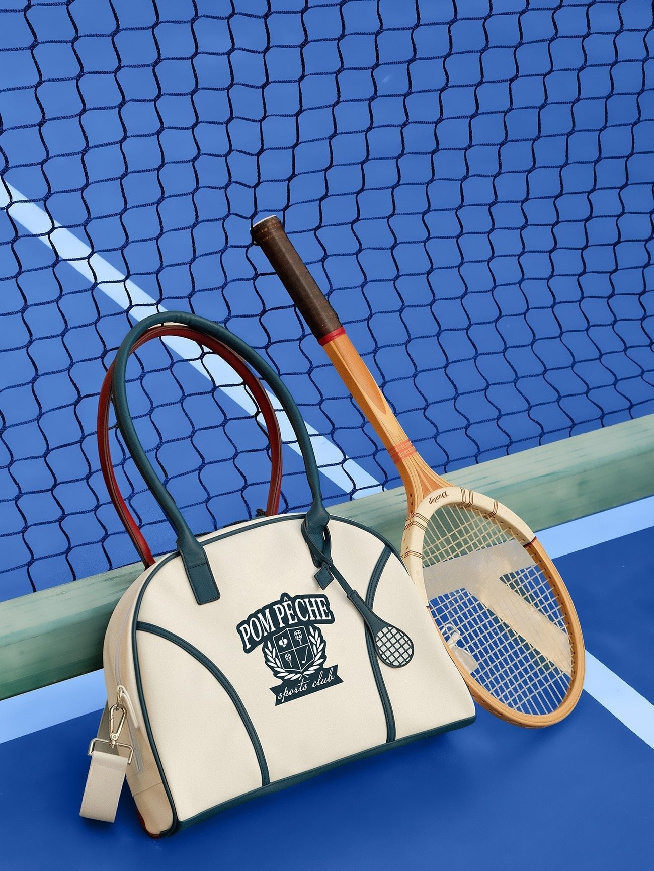 Ivy League Sports Tote for Tennis & Pickleball - Paris White - Volaea Pickleball Attire