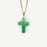 Jade Cross Pendant Necklace