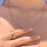 Jude Layered Necklace, waterproof 18k gold-plated stainless steel