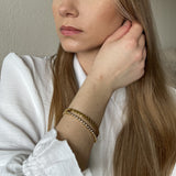 Pyramid Bangle, waterproof 18k gold-plated stainless steel