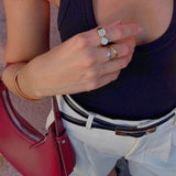 Mixed Harmony Ring, waterproof 18k gold-plated stainless steel