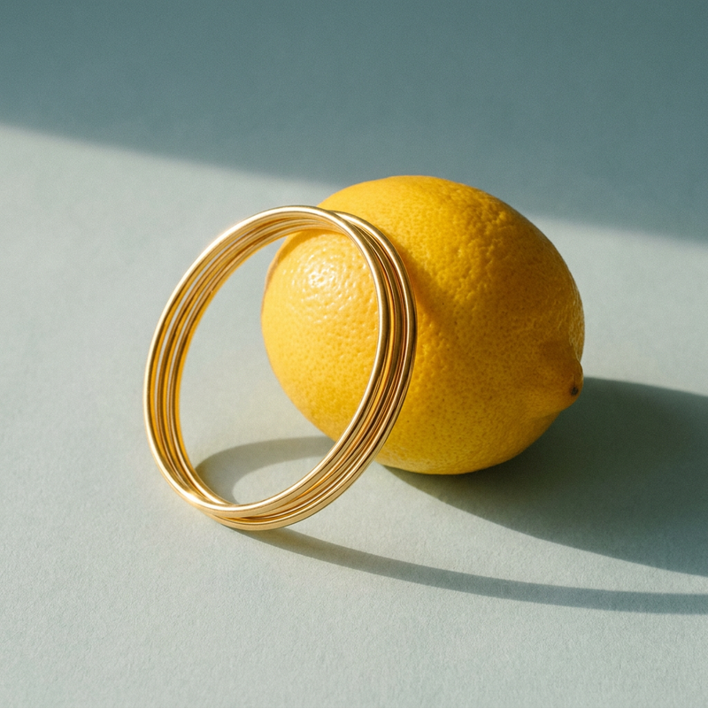 Kyle Bangle Bracelet - 18k Gold Plated Stainless Steel