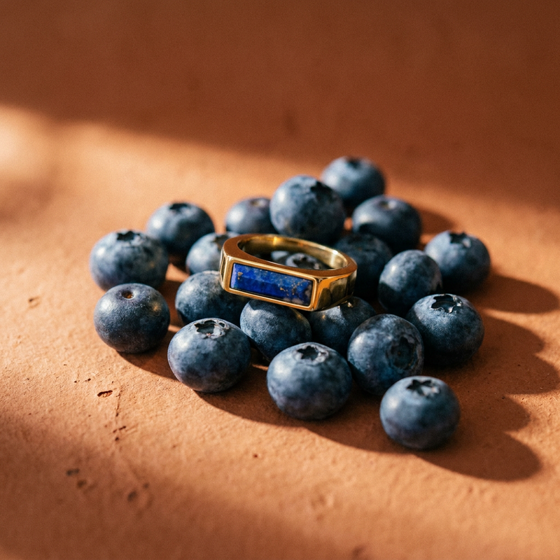 Bar Lapis Lazuli Ring