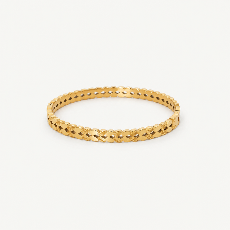 Leaf Bangle Bracelet