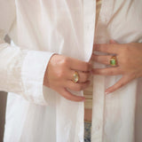 green cats eye sigent ring 