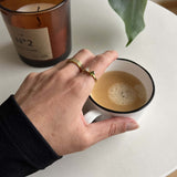 Vowline Band Ring, waterproof 18k gold-plated stainless steel