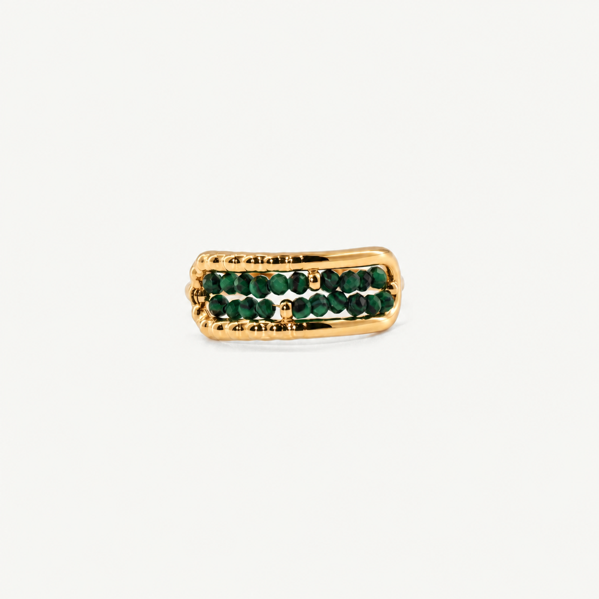Malachite Bead Ring