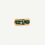 Malachite Bead Ring - Waterproof Stainless Steel & 18k Gold Plated