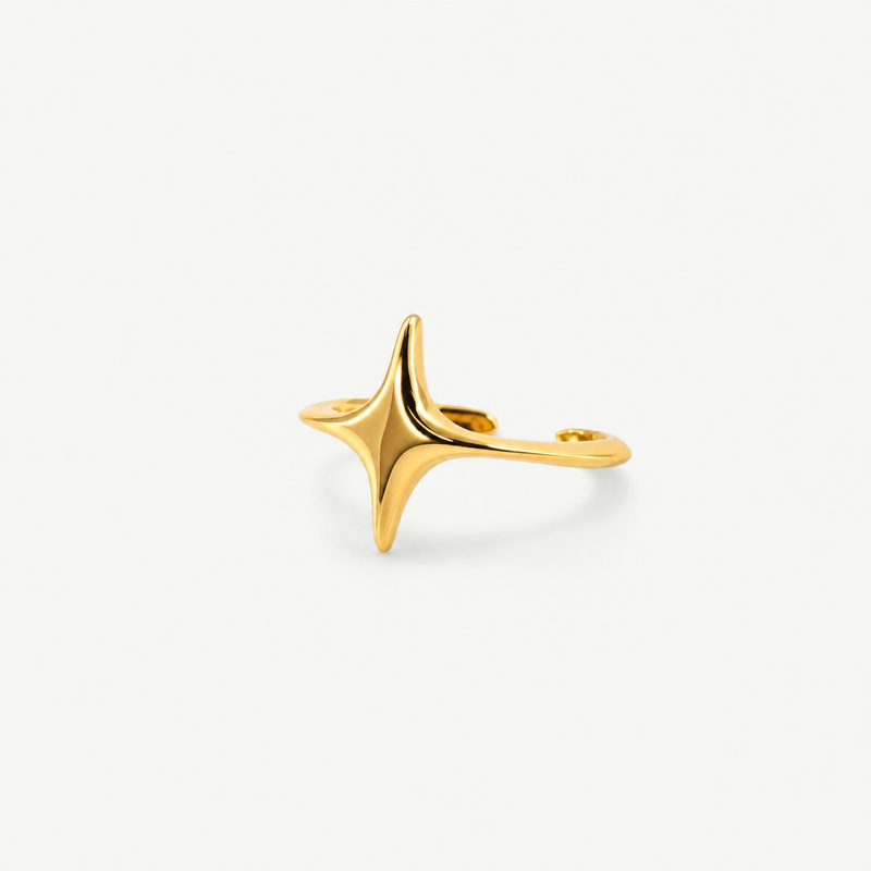 Minimalist Gold Plated Star Ring