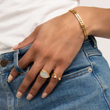 Tearlight Hug Ring, waterproof 18k gold-plated stainless steel