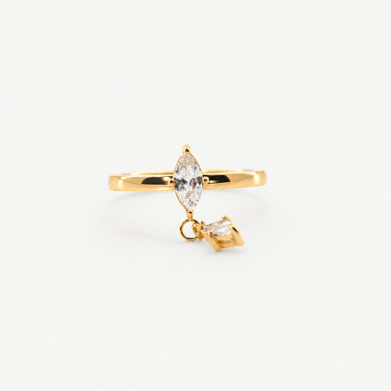 Marquise Charm Ring