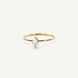 Marquise Cut Solitaire Ring in Hypoallergenic 316L Stainless Steel