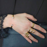 Puffy Coil Ring, waterproof 18k gold-plated stainless steel