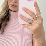 Duality Glow Ring, waterproof 18k gold-plated stainless steel