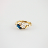 midnight kiss ring in stainless steel, waterproof jewelry for women