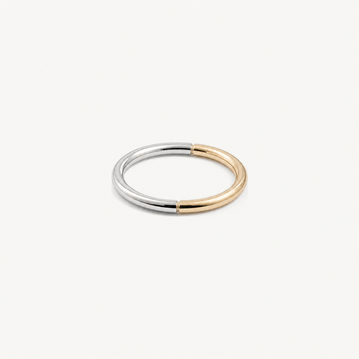Mixed Thin Ring — Two-Tone Gold & Silver Stacker