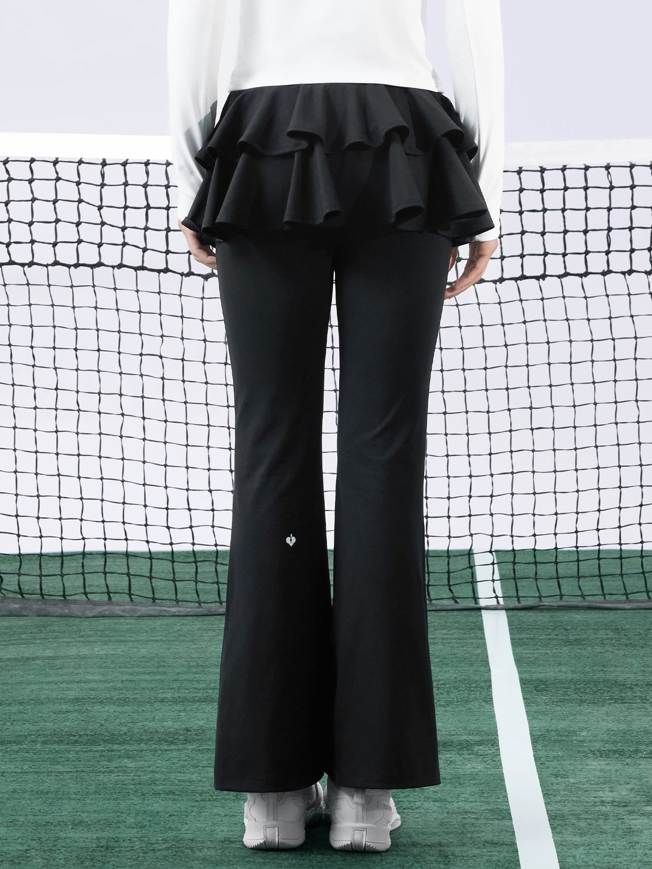 Mocha Flared Petal Pants for Pickleball - Volaea Pickleball Attire