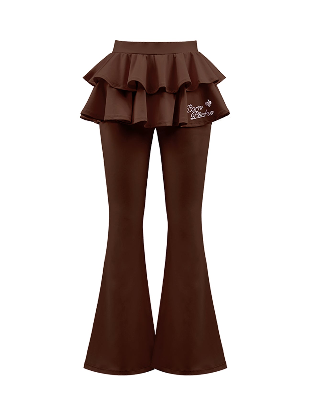 Mocha Flared Petal Pants for Pickleball - Volaea Pickleball Attire