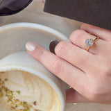 Waterproof Gold Solitaire Wrap Ring, 18k gold-plated stainless steel