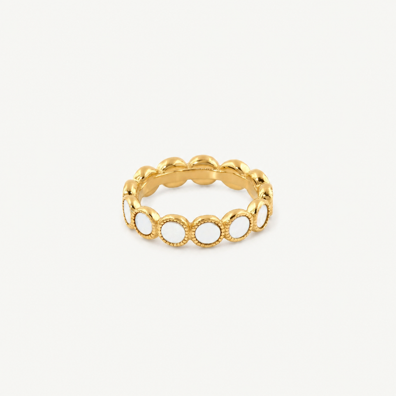 Mother of Pearl Eternity Ring