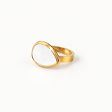 Mother of Pearl Statement Signet Ring