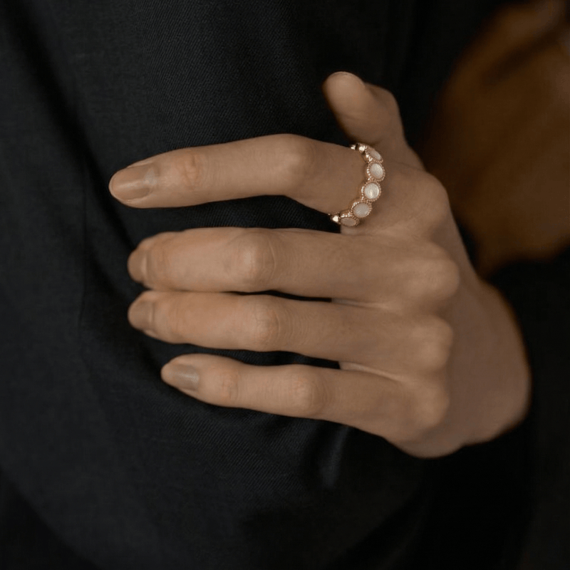 Mother of Pearl Eternity Ring
