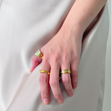 Eternal Sparkle Band Ring, waterproof 18k gold-plated stainless steel