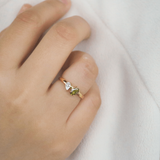 Olive sparkle ring