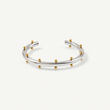 Orbit Mixed Cuff Bracelet - Two-Tone 18k Gold & Silver