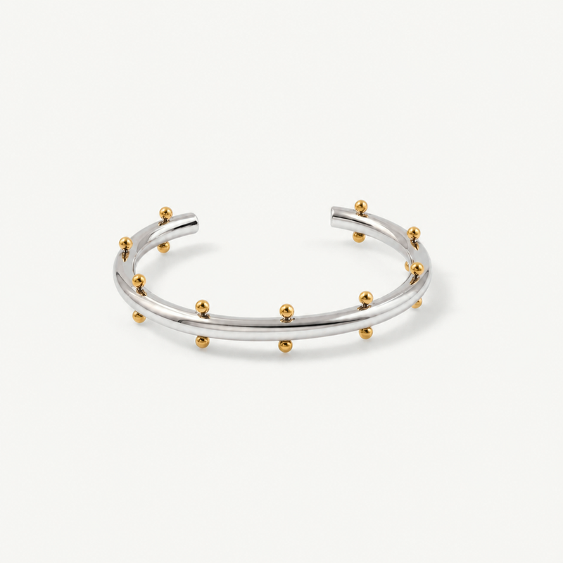 Orbit Mixed Cuff Bracelet - Two-Tone 18k Gold & Silver