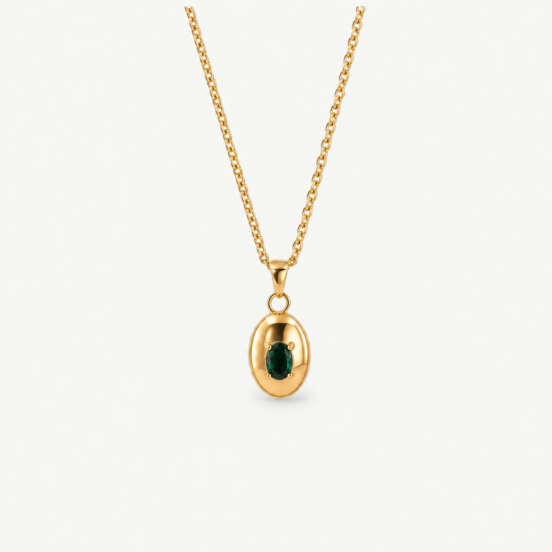 Oval Pendant Emerald