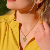gold jade necklace, jade pendant necklace